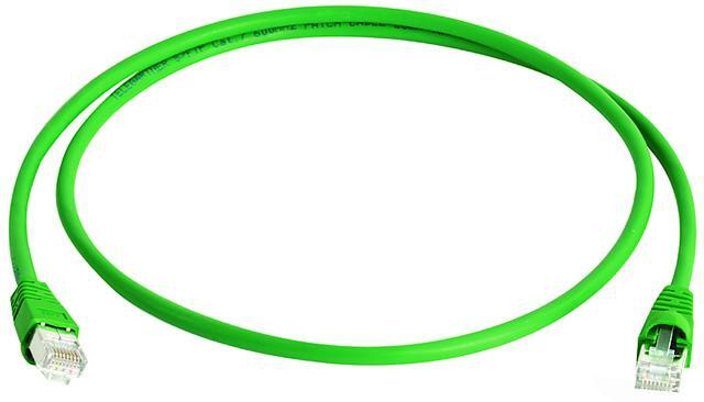 【L00000A0073】 S/FTP patch cord Cat.6A 0.5m green