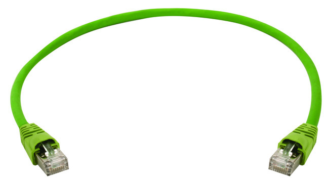 【L00004A0081】 S/FTP patch cord Cat.6A 7.5m PVC green