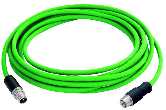 【L82000A0000】 STX S/FTP patch cord M12-X(m)/M12-X(f) Cat.6A 0.5m PUR green